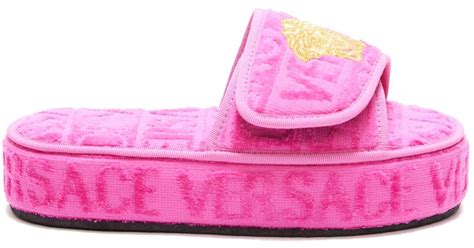 pink versace slippers women|versace slippers price.